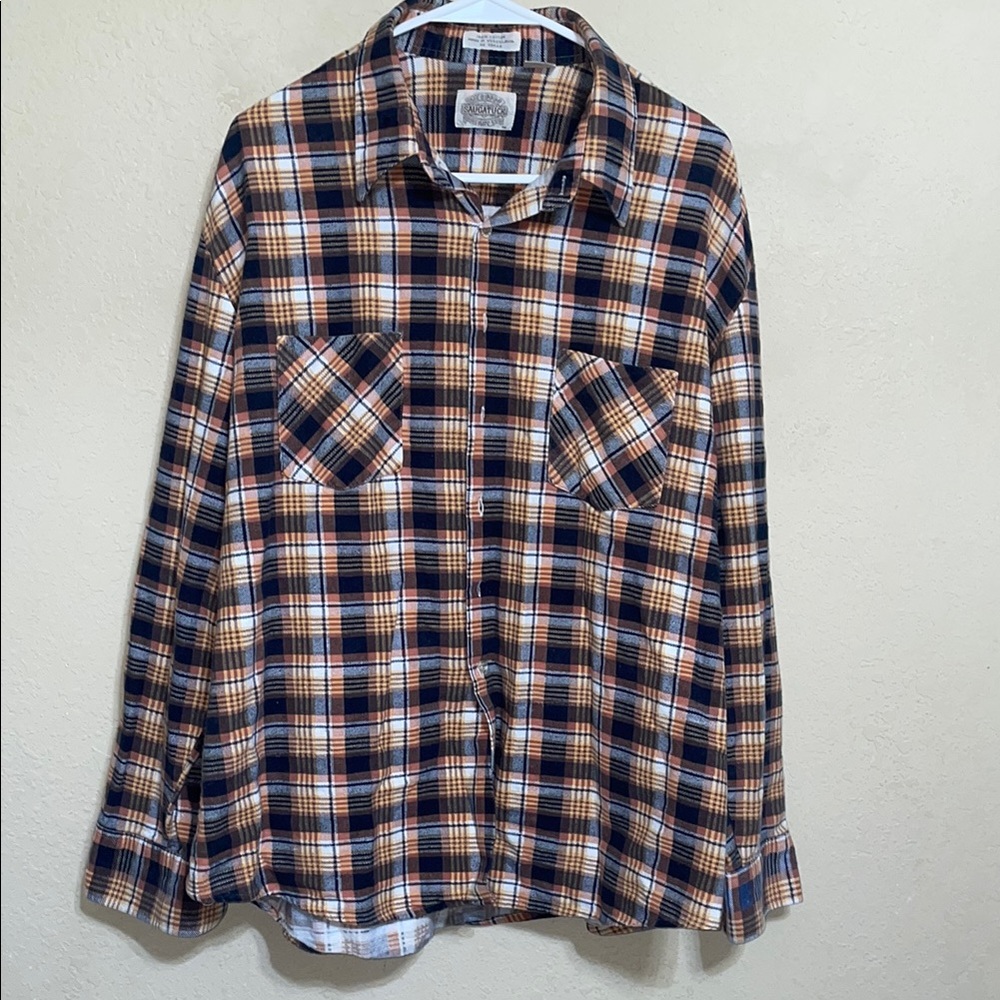 Dry goods saugatuck Men's Plaid Shirt - Blue, Brown, White